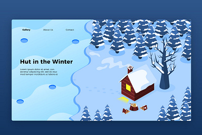 Winter Hut - Banner & Landing Page app banner branding concept design development illustration landing landing page launch process strategy technology ui ui design ux ux design web development webapp website