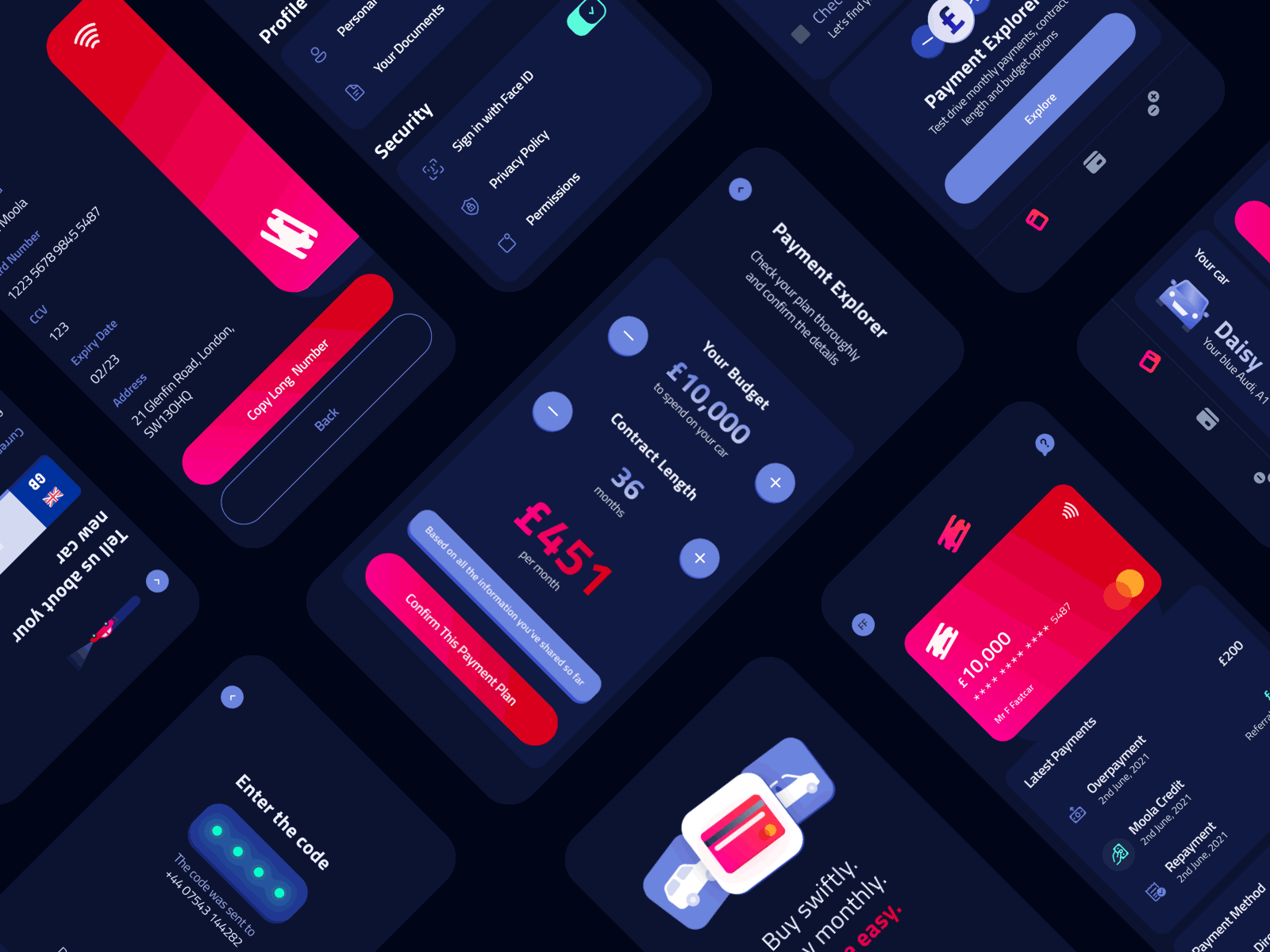 FinTech Mobile App UI app dark day fintech ios light mobile night screens ui ux