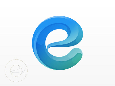 e Logo (epolis.nl logo) brand brand identity branding clean clean logo color colorful design gradient graphic design lettermark logo logo designer logodesign logomark logos minimalist minimalisticlogo monogram typography