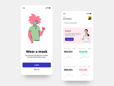 Covid-19 App app concept corona covid covid19 design doctor figma graphic design illustration interface logo mobile mobileapp ui uidesign uiux ux uxdesign uxui