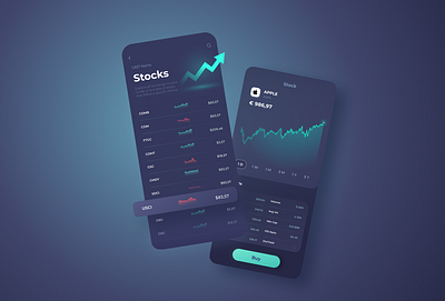 📈 Stock App botcoin crypto design iphone mobile stock trade trading ui