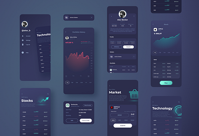 📈 Stock App bitcoin crypto design mobile trade trading ui wallet