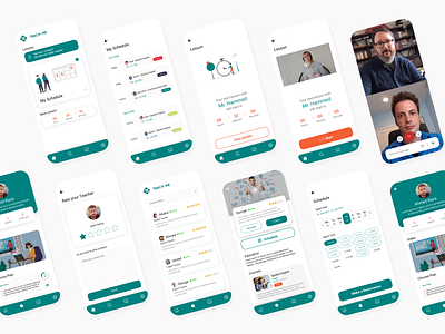 Teaching App app design app ui design illustration live meeting mobile app mobile app ui online online class student teach teacher teaching ui ui ux