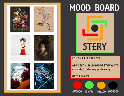 ART GALLERY - MOOD BOARD app branding design ui ux