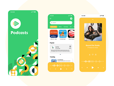 Podcasts App app design app ui design live mobile app music player podcast podcast app podcast app design podcasts record ui ui ux ux voice