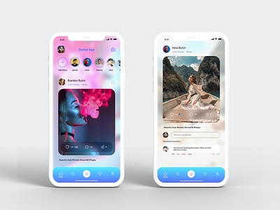 Social App app design app designs app ui comment design home mobile app mobile app design posts social social app trending ui ui ux ux views