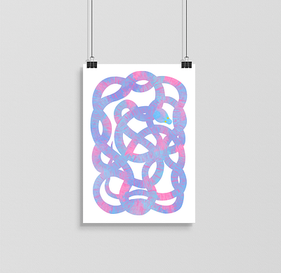 Bubble Gum Snake Poster animal illustration apple pencil blue bright colour childrens illustration design digital illustration graphic design illustration illustrator pink poster poster art poster design procreate purple texture