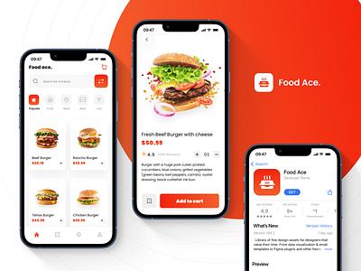 FoodAce - Food Delivery Mobile App | Ui Clutch app app design ui app ui app ux appuiux bargur branding delivery delivery app design design ui fast food figma figma ui food food app food delivery app logo ui ux