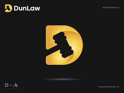 Dun Law - Letter D + Law Hammer Logo - D Law Firm Logo . a b c d e f g h i j k l m n advocate logo attorney barrister branding creative logo design estate planning law firm farming icon law logo lawyer legal letter d law logo lockup logo logotype modern logo o p q r s t u v w x y z symbol