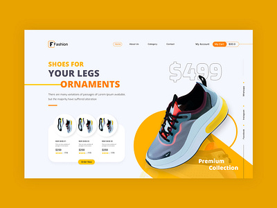 Shoes sale online e-commerce landing page concept design graphic design landing page landing website ui