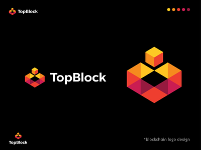 Blockchain Logo Design - Topblock Logo Design - Cryptocurrency block blockchain brand identity branding creative crypto cryptocurrency cube design graphic design illustration logo logo design logos minimal minimalist modern technology top vector