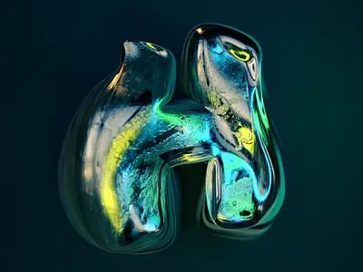 H 3d c4d cinema4d design edinburgh illustration letter type typography