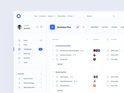 One Design System Taskboard dashboard design system figma task board ui ui kit