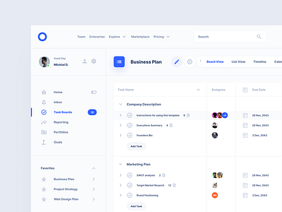 One Design System Taskboard dashboard design system figma task board ui ui kit