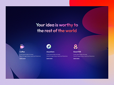 Website Section (Gradient Exploration) colorful concept cool design gradeint header illustration inteface landing mesh meshgradient minimal modern popular top ui ux vivid web ui website