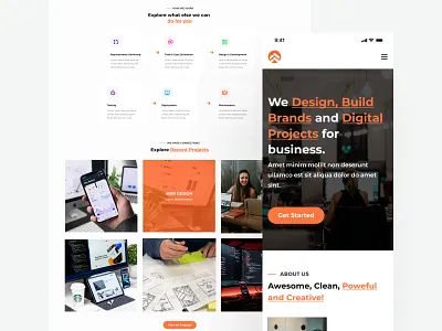 Company Landing Page creative figma idea landing page web page
