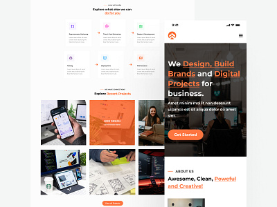 Company Landing Page creative figma idea landing page web page