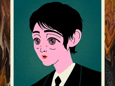 Portrait of Paul McCartney 60s character get back illustration macca paul mccartney portrait sad sixties suit the beatles vintage