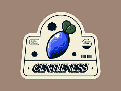 Gentleness 3d type adobe illustrator badge design branding fruit fruit design illustration typography vector vector illustration