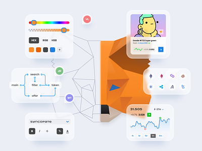 Behind the scenes crypto cryptocurrency fintech marketplace nft ui ui design ux