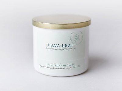 Lava Leaf, Signature Scent Candle brand branding candle candle label candle packaging design graphic design label label design packaging packaging design