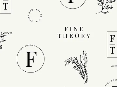 Fine Theory logo and branding created by my sister and me