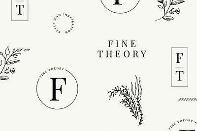 Fine Theory logo and branding created by my sister and me