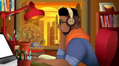 2D Illustration 2d bitcoin blackman character coin design digital graphic design illustration vector