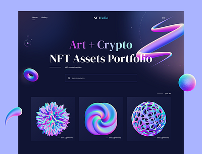 NFT Assets Portfolio Website nft artwork landingpage nft artwork portfolio nft artwork website nft landing page nft marketplace nft website nft website design