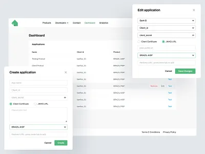 Developer Portal API Interface api apis app application applications dashboard dev dev portal developer portal product ui ux web app web application website