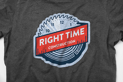 RIGHT TIME CONSTRUCTION identity design logo logo design