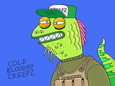 CREEPZ GENESIS NFT character characters collection conspiracy theory creepz generative art lizard lizard people lizards nft reptoids