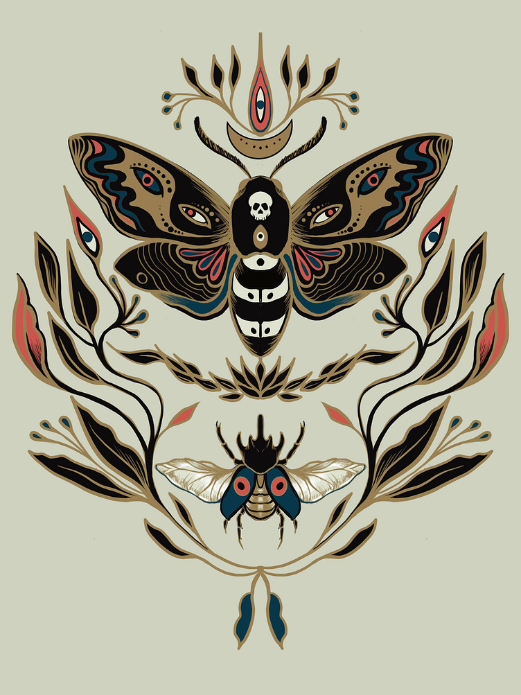 Deathshead Moth Illustration work used for This is Actually Happ by ...