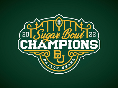 BAYLOR BEARS 2022 SUGAR BOWL CHAMPIONS - Logo Concept baylor baylor bears branding cfp college football design football logos matt harvey