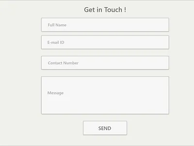 Contact Form design