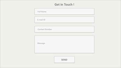 Contact Form design