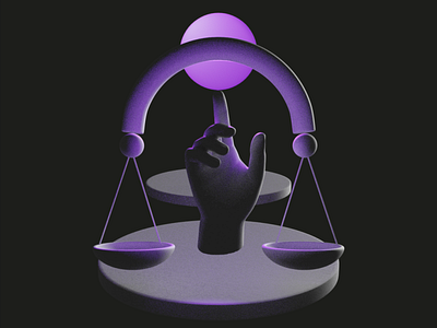 Cauldron Blog - 3D Illustrations 04 3d abstract aesthetic art balance blender branding concept dark design digital art digital design graphic design hand illustration purple scales sculpt surrealism web