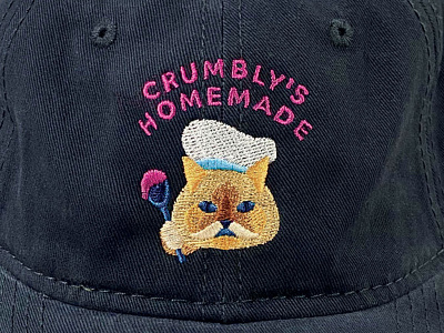 jelly kitty cat chef cook embroidery feline hat homemade jam jelly spoon