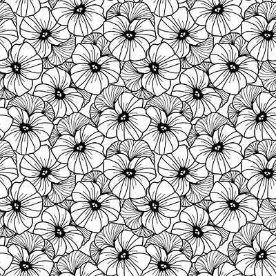 Floral Doodles black and white design design digital paper doodles floral doodles graphic design hand drawn graphic