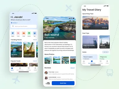 Travelling App - UI Design booking design design trends illustration latest design latest trend motion tour travel travel booking travelling app ui ui ux visual design