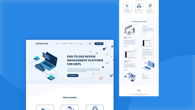 Narmada Management Landing Page adobe xd app design customer page dashboard design ecommerce figma graphic design illustration landing page management responsive website services page technology ui design uiux web design
