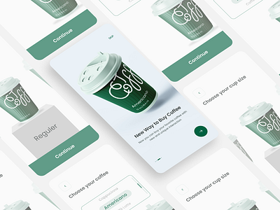 Coffeeshop App appdesign branding coffee coffeeshop design dribbble figma freelance green ios lightmode minimalist product productdesigner ui uidesigner uitrends ux uxdesigner visualdesign