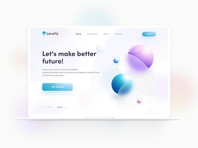 Lovelly | Modern Web UI 2021 22 ui blurry effect branding glass lovello modern web tranding2022 ui web web page web ui