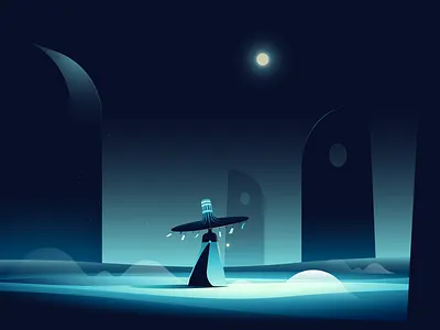 Magia dune fantasy illustration light mage magic vector