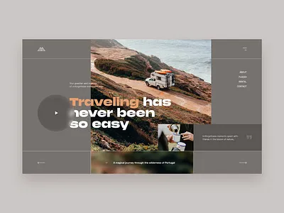 Camper rental - Concept shots campervan car concept design homepage travel ui ux web web design webdesign
