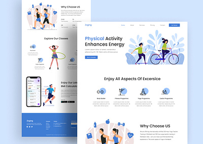 Excercise Website daily ui designinspiration excercise website fitness website ui ui design ui inspiration ui website design uiux user experience user interface ux research web webdesign website design website header website header ui website mockup website template yoga website