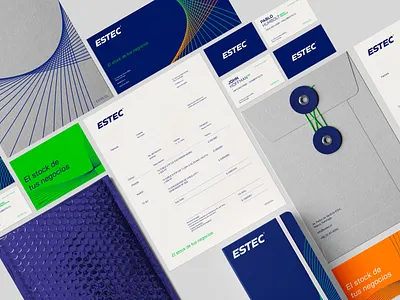 Estec Brand Identity Design brand branding connection design graphic design identity logo logotype mark minimal minimalism stationery