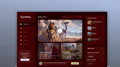 Game Dashboard Design adobe xd app design app page dashboard figma game dashboard game design game website graphic design home page illustration landing page latest design trending ui design ux design web design web page website design