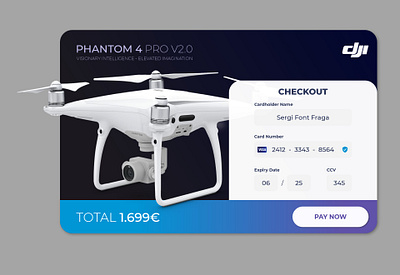 Checkout Page - Phantom 4 DJI checkout credit card design dji payment ui ux