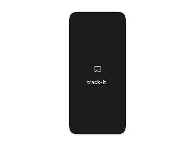 track-it: splash screen app app concept black and white brand branding clean design habit tracker habits minimal minimal design minimalism minimalist modern design splash screen tracker tracking ui ui design ux